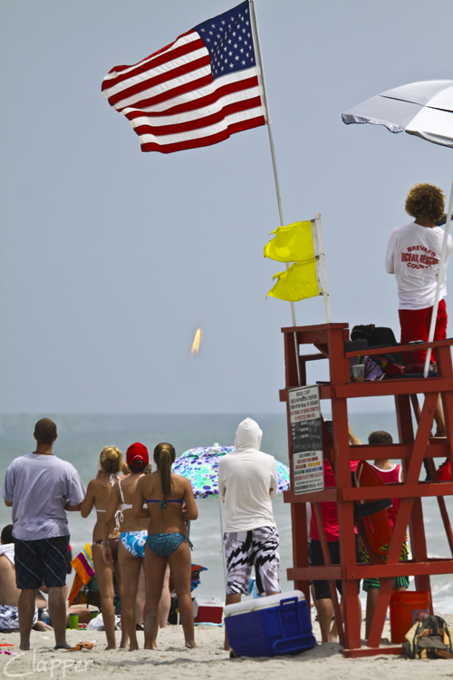 Last Shuttle Launch. Vieweed From Melbourne Beach FL