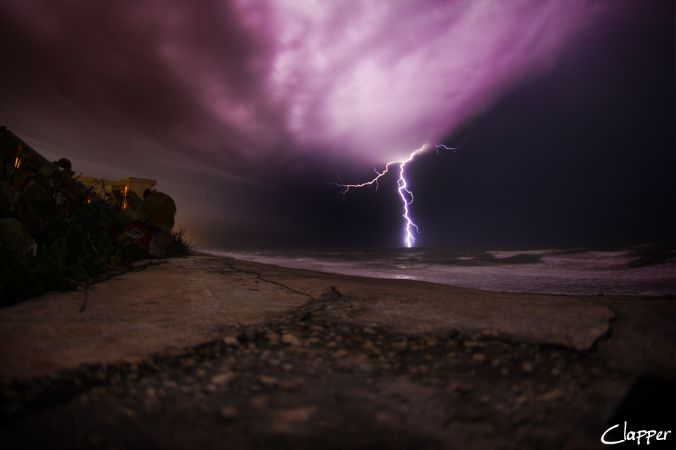 Satellite Beach Lightning Show. April 2013.