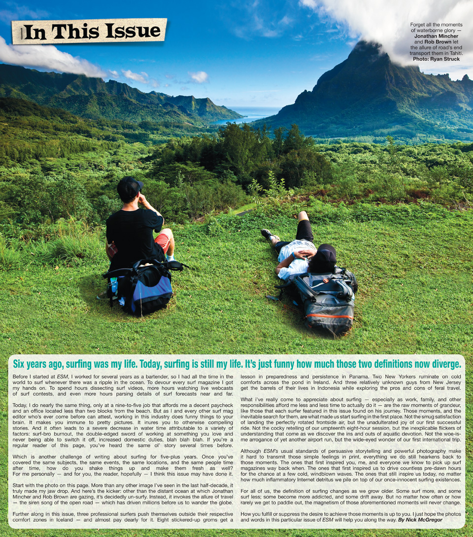 ESM Departmental Piece for In This Issue