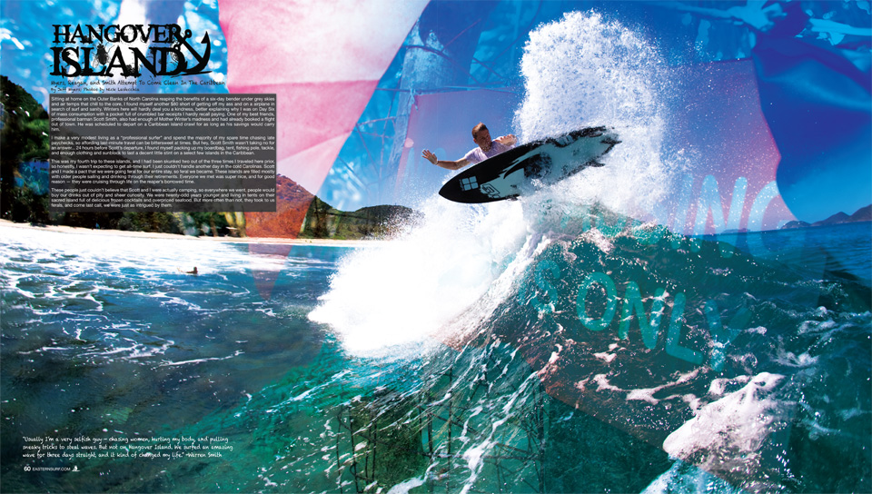 ESM Feature on the British Virgin Islands and Caribbean. “Hang Over Island”